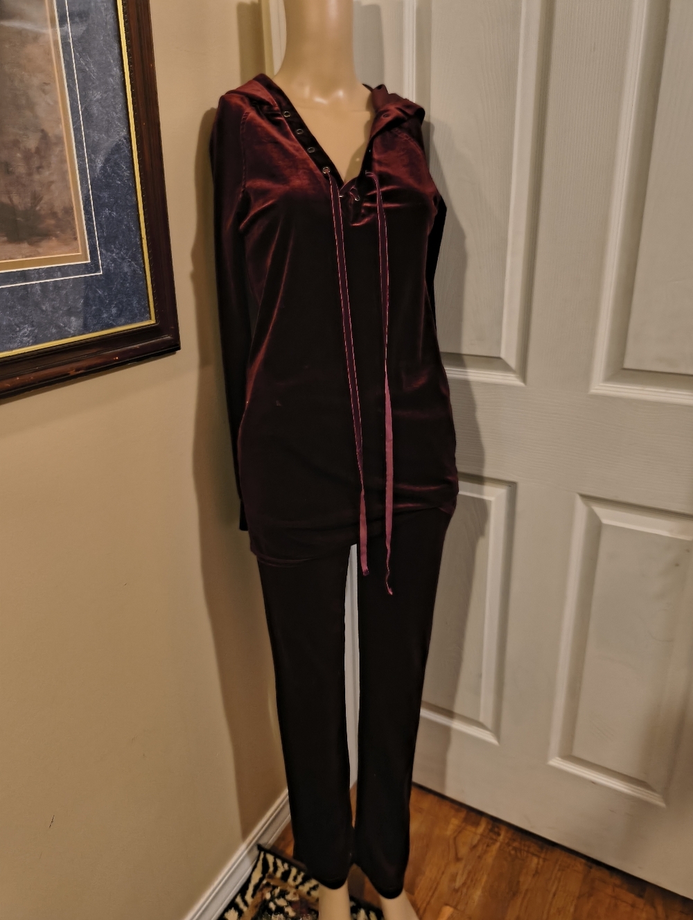 COPY - Material Girl Velour hooded burg track suit xs